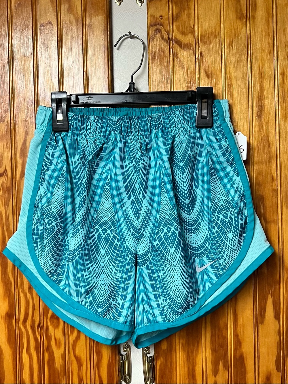 Nike Women's Teal Patterned Running Shorts size XS